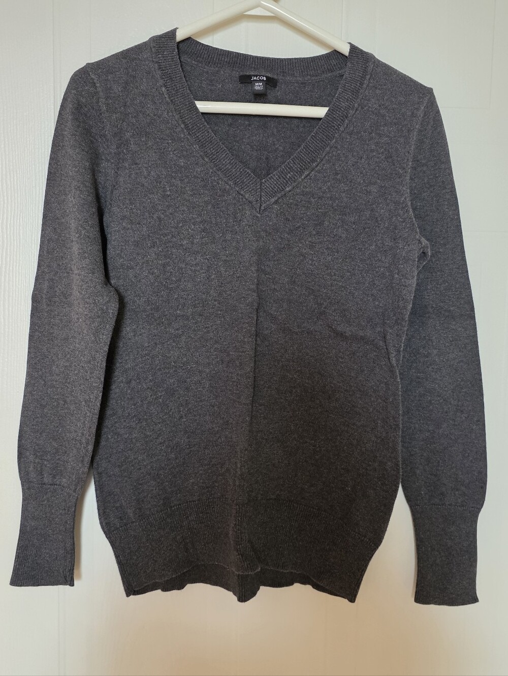 Jacob Dark Gray V-Neck Sweater Medium